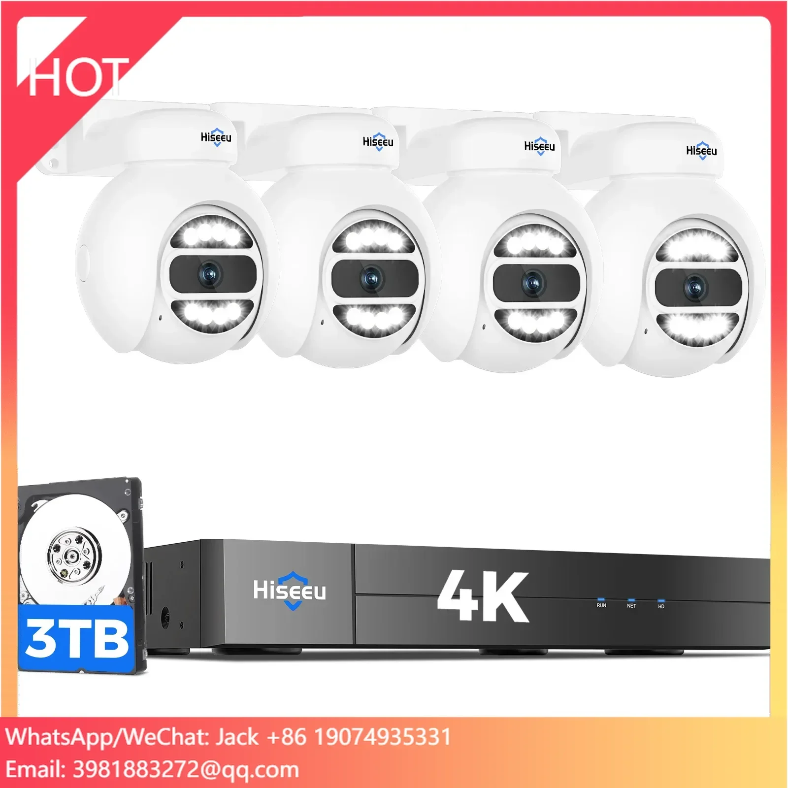 Home Security Kit With Camera - 하이시루 자동 추적 5MP PoE NVR