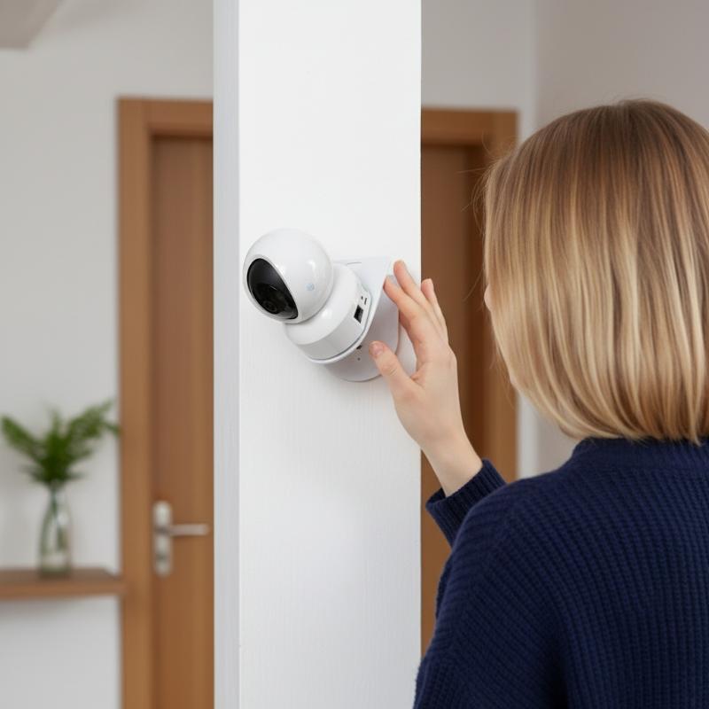 Home Security Tips - 벽걸이형 L자형 PTZ 카메라 브래킷(접착식 베이스