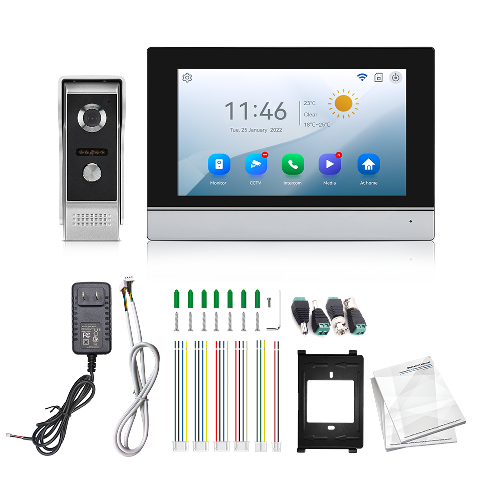 Home Security Tips - 7인치 IPS 스크린 2MP 투야 원격