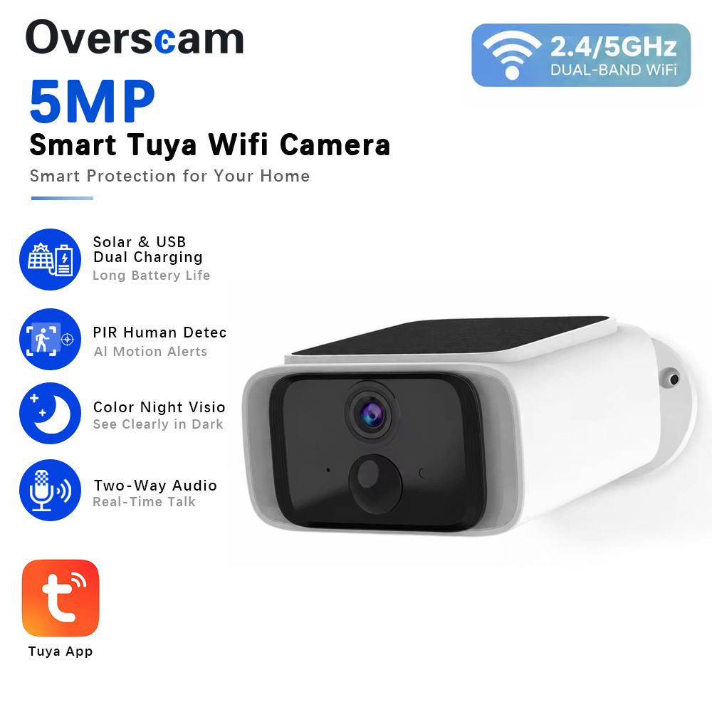 Home Security Tips - Tuya 5MP 태양광 보안 카메라 가정용