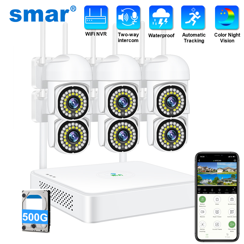Home Security Kit With Camera - Smar 3MP 무선 CCTV 보안 카메라