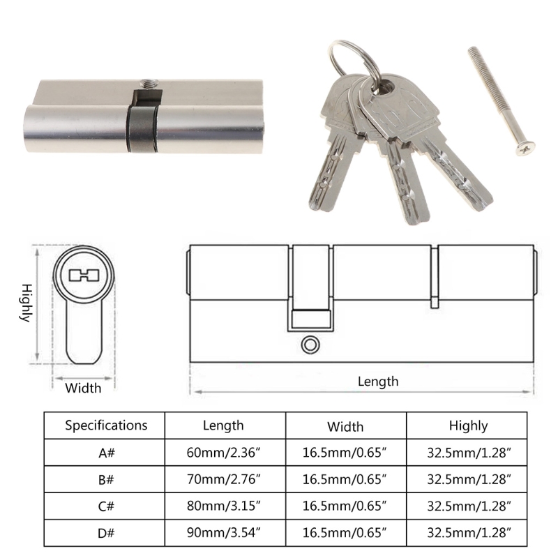 열쇠가 있는 출입문 잠금 실린더 잠금 세트(3개의 키  - Home Security Door 리뷰 및 가격