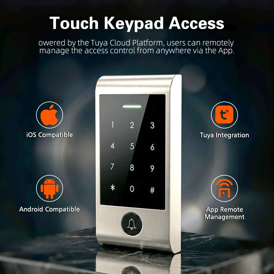 도어벨 버튼이 있는 고급 WIFI 원격 제어 터치 키패 - Home Security Door 리뷰 및 가격
