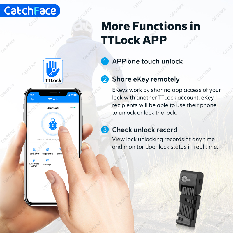방수 블루투스 APP 제어 자전거 접는 잠금 TTloc - Home Security Electronics 리뷰 및 가격