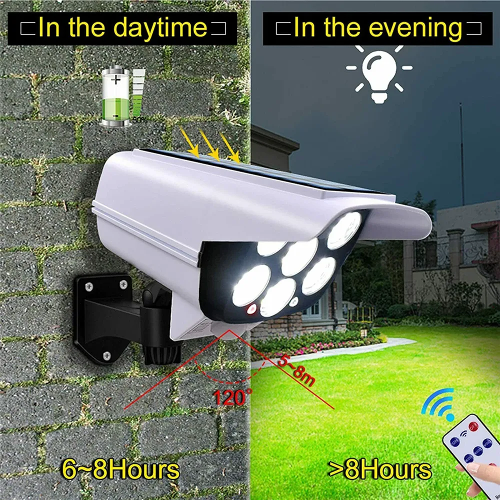야외 태양 빛 모션 센서 보안 더미 카메라 무선 홍수  - Home Security Tips 리뷰 및 가격