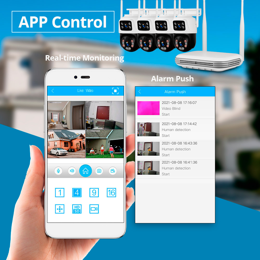 KERUI 방수 6MP HD 무선 듀얼 렌즈 PTZ W - Home Security Kit With Camera 리뷰 및 가격