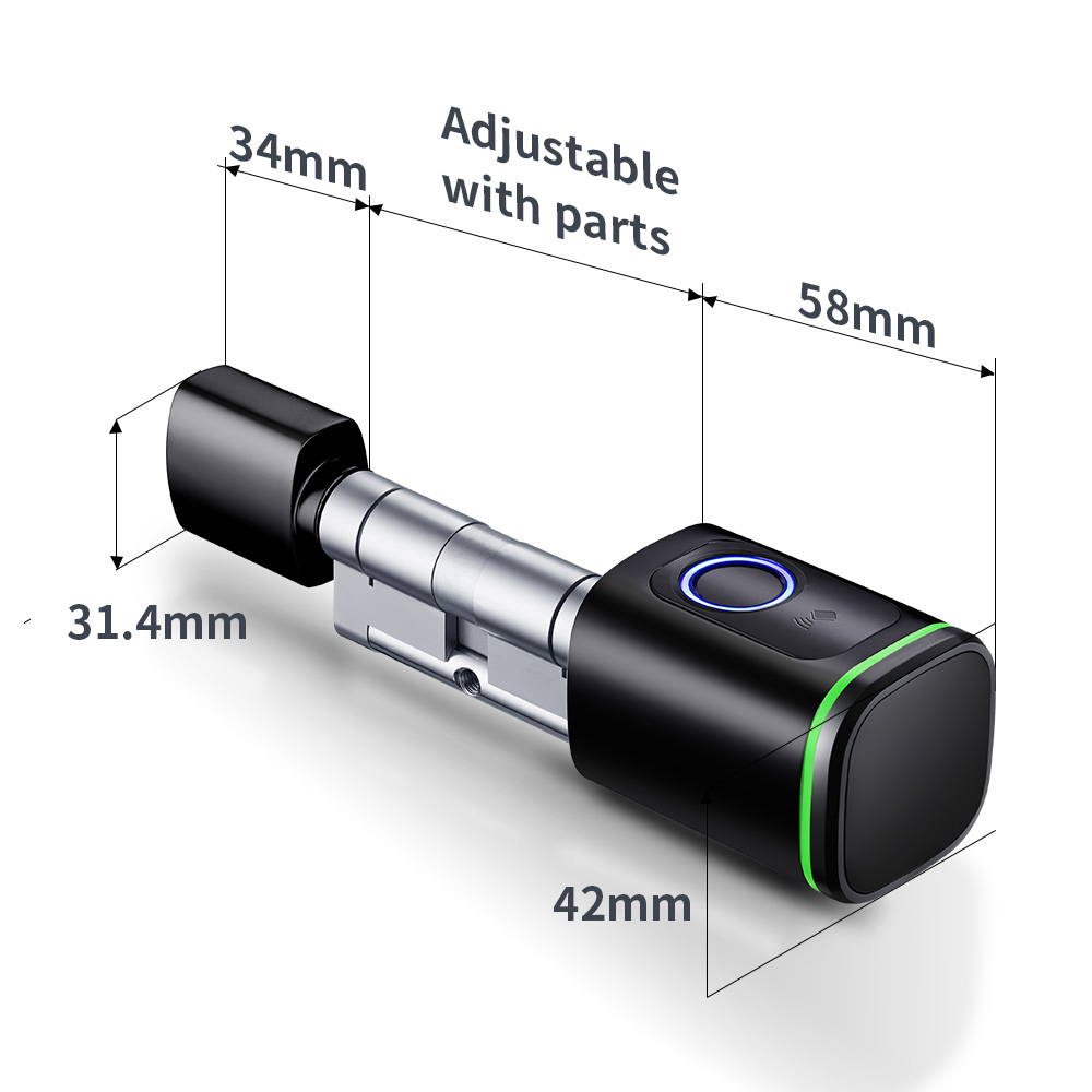스마트 실린더 잠금 장치 Tuya 60-90mm 전기  - Home Security Tips 리뷰 및 가격